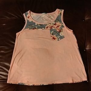 P.s. Kate Pink Lily boutique floral tank